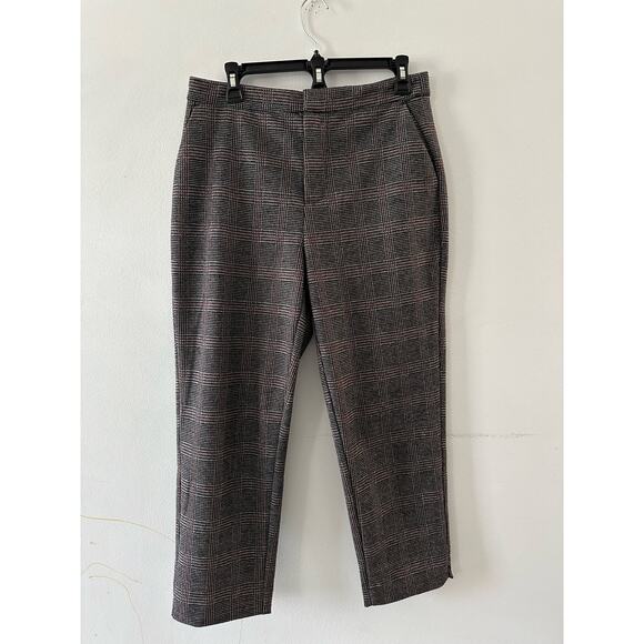 ModCloth Pants Women's 8 Gray Plaid Timeless Tailoring Cropped Academia Preppy - Picture 1 of 8
